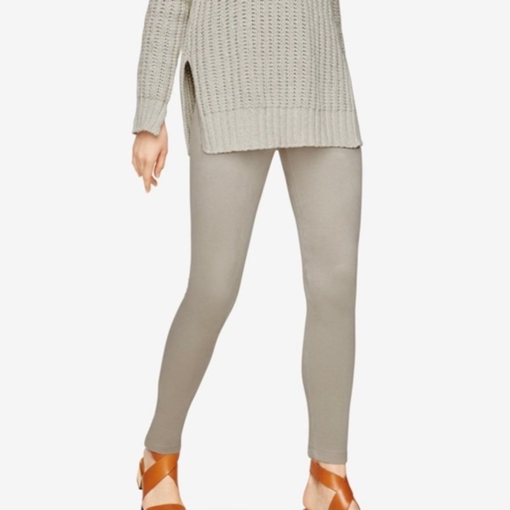 BCBGMAXAZRIA Mason Faux Suede Leggings XS - Stone